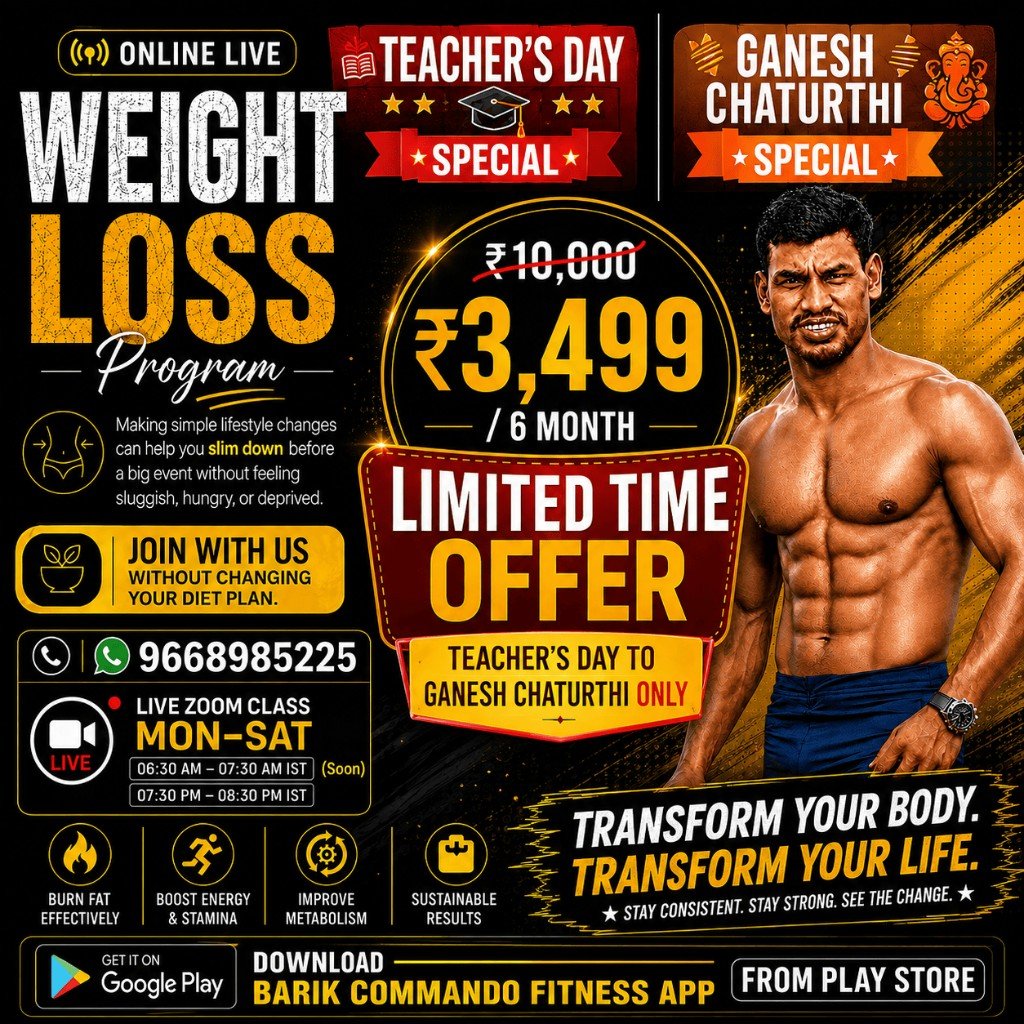 Festival Weight Loss Program — ₹3,499 for 6 months, Teacher’s Day to Ganesh Chaturthi special